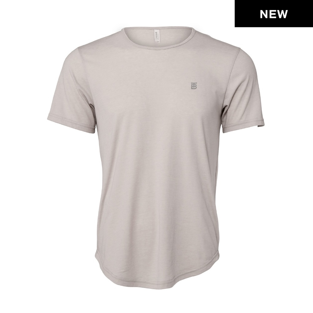 NEW - BT Monogram Round Hem Tee - Cool Gray